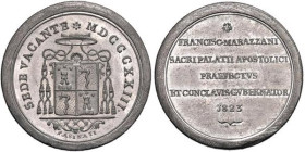 Sede Vacante (1823) Medaglia 1823 - Opus: Pasinati - MB (g 8,80 - Ø 28 mm) RR Emessa dal Prefetto dei Sacri Palazzi Apostolici e Governatore del Concl...