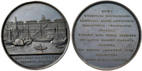 Gregorio XVI (1831-1846) Medaglia 1842 Costruzione del porto di Ripa Grande a Roma Opus: G. Cerbara Boccia n. 155 - Patrignani n. 83 AE (g 110 - Ø 57 ...