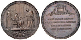 Pio IX (1846 -1878) Giovanni Maria Mastai Ferretti di Senigallia Medaglia 1847 Al Cardinale Fabio Asquino Bartolotti n. 43 Opus: Fabris AE (g 73 - Ø 5...