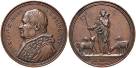 Pio IX (1846 -1878) Medaglia 1877 A. XXXII - Opus: Bianchi - AE (g 39,79 - Ø 43 mm) Colpo al bordo
BB