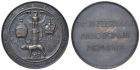 Pio XI (1922-1939) Vittorio Emanuele III (1900-1946) Medaglia 1929 Concordato tra l'Italia e la Santa Sede AE (g 33 - Ø 42 mm) Medaglia coniata doi pi...