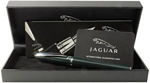 JAGUAR -Penna stilografica- Corpo della penna in resina verde. Ricarica a cartuc...
