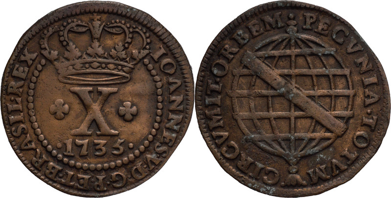 Brazil
D. João V - Ae X Réis Lisboa 1735
AG: 04.01 9,16g
Good Fine

Brazil...