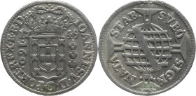 Brazil
D. João V - 160 Réis Lisboa 1749
AG: 19.01 4,50g
Fine

Brazil
D. João V - 160 Réis Lisboa 1749
AG: 19.01 4,50g
BC-