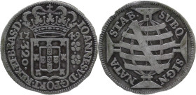 Brazil
D. João V - 320 Réis Lisboa 1749
AG: 19.01 9,36g
Very Fine

Brazil
D. João V - 320 Réis Lisboa 1749
AG: 19.01 9,36g
MBC-