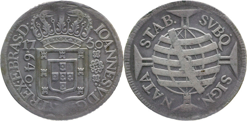 Brazil
D. João V - 640 Réis Rio de Janeiro 1750
AG: 24.04 18,01g
Very Fine
...