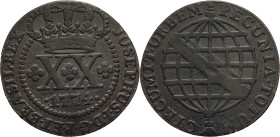 Brazil
D. José I - Ae XX Réis Lisboa 1774
AG: 14.02 12,29g
Fine 

Brazil
D. José I - Ae XX Réis Lisboa 1774
AG: 14.02 12,29g
BC