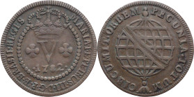 Brazil
D. Maria I e Pedro III - Ae V Réis Lisboa 1782
AG: 02.07 3,98g
Very Fine

Brazil
D. Maria I e Pedro III - Ae V Réis Lisboa 1782
AG: 02.0...