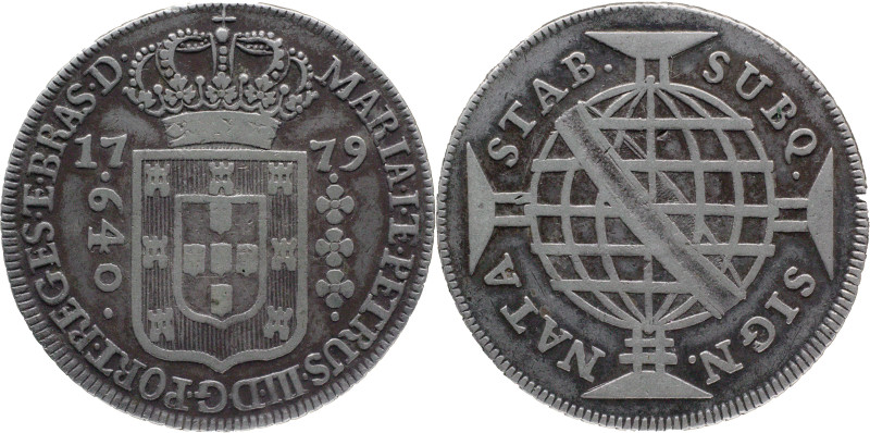 Brazil
D. Maria I e Pedro III - AR 640 Réis Lisboa 1779
AG: 14.02 17,33g
Very...