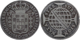 Brazil
D. Maria I e Pedro III - AR 640 Réis Lisboa 1779
AG: 14.02 17,33g
Very Fine

Brazil
D. Maria I e Pedro III - AR 640 Réis Lisboa 1779
AG:...