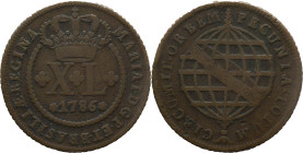 Brazil
D. Maria I - Ae XL Réis Lisboa 1786
AG: 10.01 29,22g
Good Fine

Brazil
D. Maria I - Ae XL Réis Lisboa 1786
AG: 10.01 29,22g
BC+