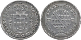 Brazil
D. Maria I - AR 80 Réis of D. Maria I Lisboa 1788
AG: 13.02 2,20g
Very Fine

Brazil
D. Maria I - AR 80 Réis Lisboa 1788
AG: 13.02 2,20g...