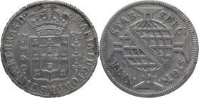 Brazil
D. Maria I - AR 160 Réis Lisboa 1787
AG: 16.01 4,33g
Very Fine

Brazil
D. Maria I - AR 160 Réis Lisboa 1787
AG: 16.01 4,33g
MBC-
