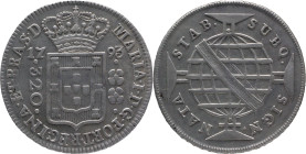 Brazil
D. Maria I - AR 320 Réis Lisboa 1793
AG: 18.04 8,84g
Very Fine

Brazil
D. Maria I - AR 320 Réis Lisboa 1793
AG: 18.04 8,84g
MBC