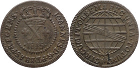 Brazil
D. João P.R. - Ae X Réis Bahia 1815
AG: 04.01 3,98g
Very Fine

Brazil
D. João P.R. - Ae X Réis Bahia 1815
AG: 04.01 3,98g
MBC-