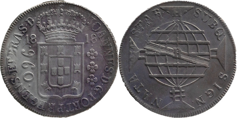 Brazil
D. João P.R. - AR 960 Réis Rio de Janeiro 1818
Restruck over 8 reales o...