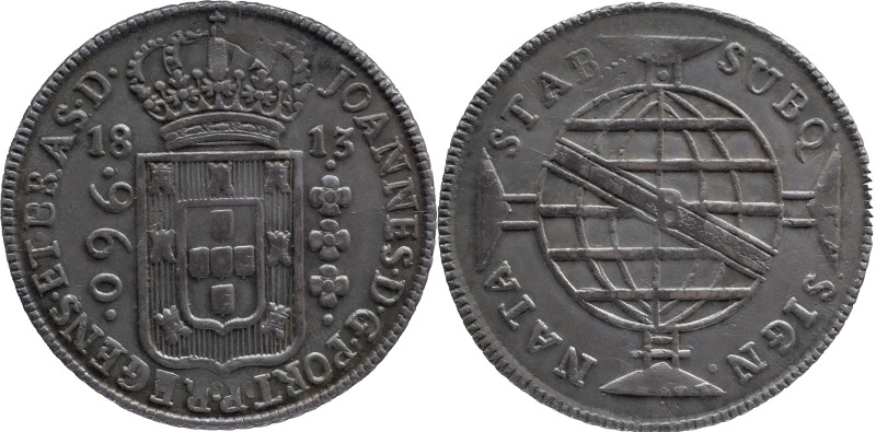 Brazil
D. João P.R. - AR 960 Réis Bahia 1813
Restruck over 8 reales of Spain....