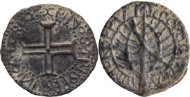 Portuguese India 
 D. Manuel I (1495-1521)
Bastardo (60 reais), impressive coin.
AG: 21.01 43,24g
Good Fine

Índia Portuguesa
 D. Manuel I (149...