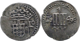 Portuguese India
D. Filipe III (1621-1640)
Tanga C-Lo - 1640 Ceilão
AG: 15.01 2,37g
Very Fine

Índia Portuguesa
D. Filipe III (1621-1640)
Tang...