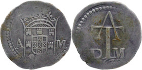 Portuguese India
D. Filipe III (1621-1640)
2 Tangas A-M - 1640 Goa to Malaca
AG: 18.01 3,07g
Very Fine

Índia Portuguesa
D. Filipe III (1621-16...