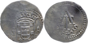 Portuguese India
D. João IV (1640-1656)
2 Tangas G-A/D-S - 1642 Goa to Ceilão
AG: 20.02 4,40g
Good Fine

Índia Portuguesa
D. João IV (1640-1656...