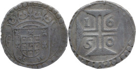 Portuguese India
D. João IV (1640-1656)
Half Xerafim G-A - 1650 Goa
AG: 23.01 4,91g
Good Fine

Índia Portuguesa
D. João IV (1640-1656)
Meio Xe...