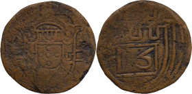 Portuguese India
D. João V (1706-1750)
15 Bazarucos Copper 
AG: 37.01, 12,88g, Good Fine. Very Rare

Índia Portuguesa
D. João V (1706-1750)
15 ...