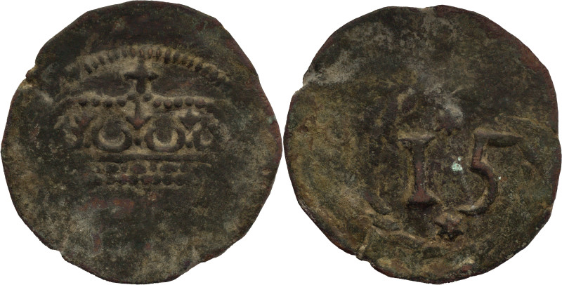 Portuguese India
D. João V (1706-1750)
15 Réis - 1715
AG: 47.02 14,39g
Good ...