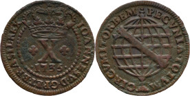 Angola
D. João V (1706-1750) 
10 Réis - 1735
AG: 03.01 7,48g
Good Fine

Angola
D. João V (1706-1750) 
10 Réis - 1735
AG: 03.01 7,48g
BC+