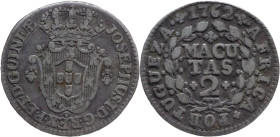 Angola
D. José I (1750-1777)
2 Macutas - 1762
AG: 09.01 2,75g
Good Very Fine

Angola
D. José I (1750-1777)
2 Macutas - 1762
AG: 09.01 2,75g
...