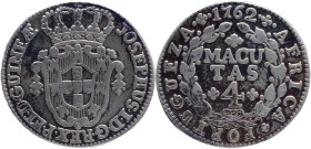 Angola
D. José I (1750-1777)
4 Macutas - 1762
AG: 10.01 5,61g
Fine

Angola
D. José I (1750-1777)
4 Macutas - 1762
AG: 10.01 5,61g
BC