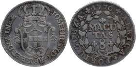 Angola
D. José I (1750-1777)
8 Macutas - 1770
AG: 12.03 11,46g
Good Very Fine

Angola
D. José I (1750-1777)
8 Macutas - 1770
AG: 12.03 11,46g...