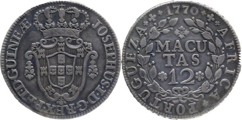 Angola
D. José I (1750-1777)
12 Macutas - 1770
AG: 14.03 17,28g
Very Fine (T...