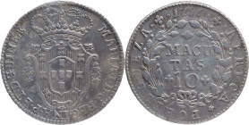 Angola
 D. Maria I (1786-1799) - 10 Macutas 1796
AG: 08.01 14,72g
Very Fine

Angola
 D. Maria I (1786-1799) - 10 Macutas 1796
AG: 08.01 14,72g...