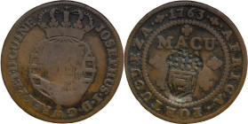 Angola
D. Maria II (1834-1854) - Crowned Shield Countermark 
Over 1/2 macuta de 1763 D. José I.
AG: 04.02 16,77g
Good Fine

Angola
D. Maria II ...