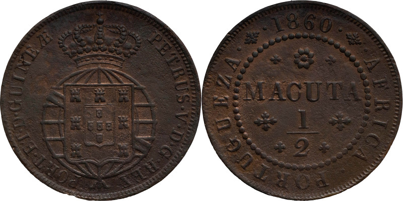 Angola
D. Pedro V (1853-1861) - 1/2 Macuta 1860
AG: 01.02 16,87g
Very Fine
...