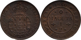 Angola
D. Pedro V (1853-1861) - 1/2 Macuta 1860
AG: 01.02 16,87g
Very Fine

Angola
D. Pedro V (1853-1861) - 1/2 Macuta 1860
AG: 01.02 16,87g
M...