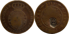 Angola
D. Pedro V (1853-1861) - Crowned Shield Countermark 
Over 2 macutas de 1815 D. João Regent.
AG: 05.01 35,47g
Very Fine

Angola
D. Pedro ...