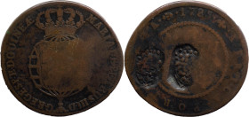 Angola
D. Pedro V (1853-1861) - Crowned Shield Countermark
Over 2 macutas of 1816 D. João Regent restruck over 1 previous macuta.
AG: 05.01 33,88g...