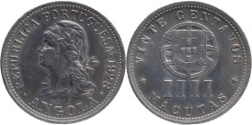 Angola
República Portuguesa (Since 1910) - 4 Macutas 1928
AG: 03.02 4,48g
Extremely Fine

Angola
República Portuguesa (desde 1910) - 4 Macutas 1...