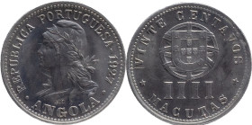 Angola
República Portuguesa (since 1910) - 4 Macutas 1927
AG: 03.01 4,42g
Good Extremely Fine

Angola
República Portuguesa (desde 1910) - 4 Macu...