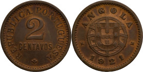 Angola
República Portuguesa (desde 1910) - 2 Centavos 1921
AG: 05.01 5,02g
Extremely Fine

Angola
República Portuguesa (desde 1910) - 2 Centavos...