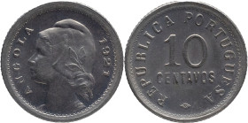 Angola
República Portuguesa (desde 1910) - 10 Centavos - 1921
AG: 07.01 3,02g
Uncirculated

Angola
República Portuguesa (desde 1910) - 10 Centav...