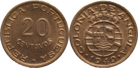 Angola
República Portuguesa (desde 1910) - 20 Centavos 1949
AG: 11.02 3,05g
Uncirculated

Angola
República Portuguesa (desde 1910) - 20 Centavos...