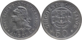 Angola
República Portuguesa (desde 1910) - 50 Centavos 1927
AG: 14.01 10,45g
Uncirculated

Angola
República Portuguesa (desde 1910) - 50 Centavo...