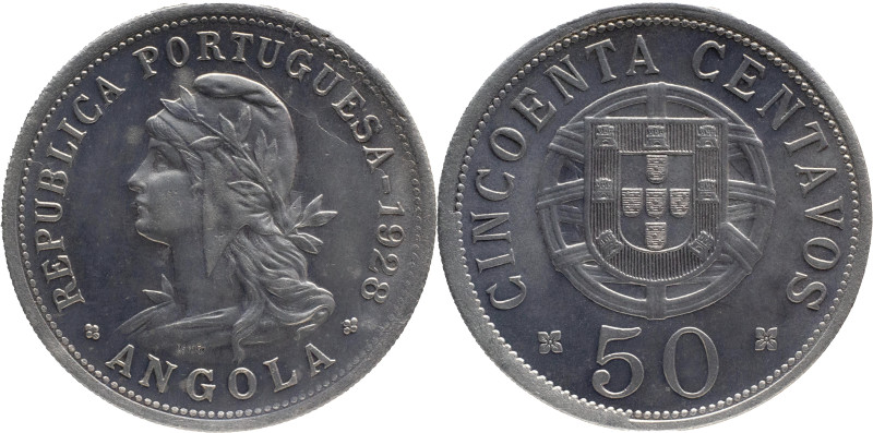 Angola
República Portuguesa (desde 1910) - 50 Centavos 1928
AG: 14.02 10,40g
...