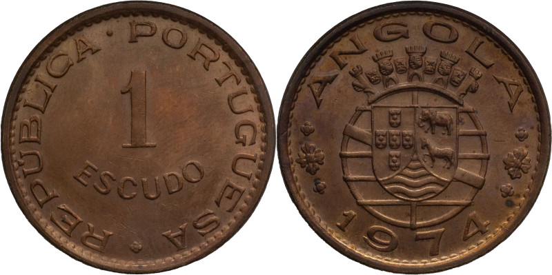 Angola
República Portuguesa (desde 1910) - 1 Escudo 1974
Oblique axis (8h)
AG...
