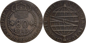São Tomé e Príncipe
80 Réis D. João Regent (1799-1816) Rio de Janeiro 1813
AG: 03.01 14,10g
Good Very Fine

São Tomé e Príncipe
80 Réis D. João ...