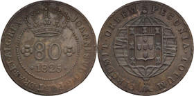 São Tomé e Príncipe
80 Réis D. João VI (1816-1826) Lisboa 1825
AG: 06.01 14,95g
Extremely Fine

São Tomé e Príncipe
80 Réis D. João VI (1816-182...