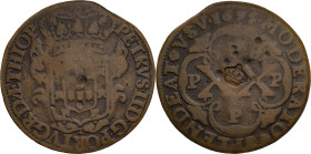 São Tomé e Príncipe
Stamp "Small Crown" D. Pedro V (1853-1861) 1854
Over XX réis 1695 D. Pedro II Angola.
AG: 06.01 14,41g
Fine

São Tomé e Prín...